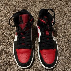 Jordan Women's Sneakers - Black, Red, and White